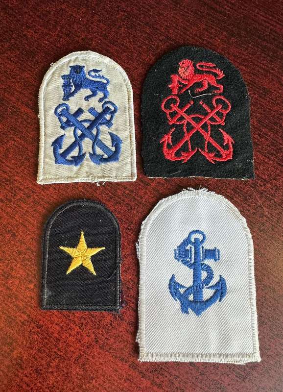SA NAVY ABLE SEAMAN TO PETTY OFFICER RANK BADGES-WORN 1961-2003
