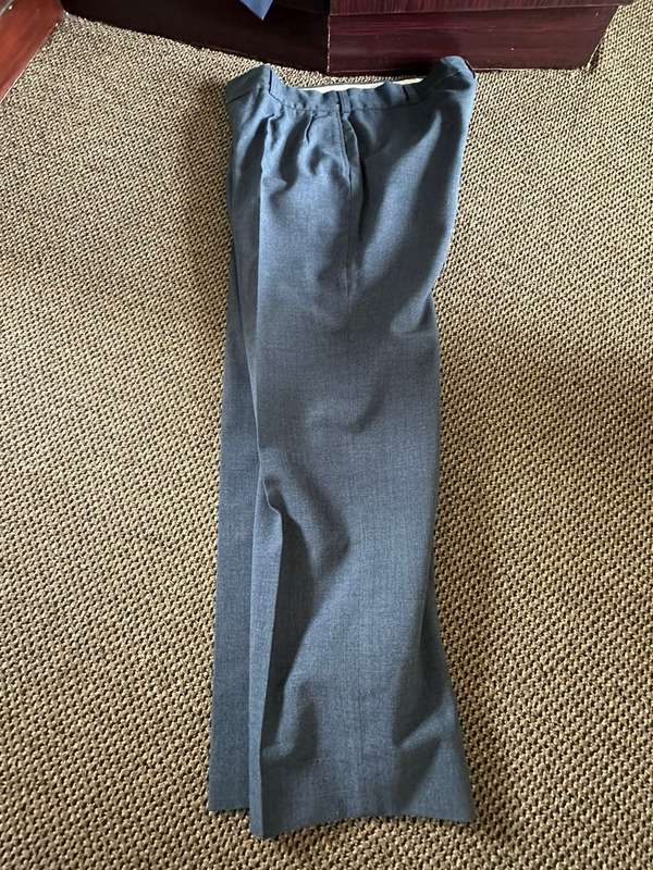 SAAF UNIFORM,TROUSERS (SIZE 32 ,PIPE LENGTH 72 CM) JACKET SIZE SMALL-MEASURES 50CM ARMPIT TO ARMPIT-