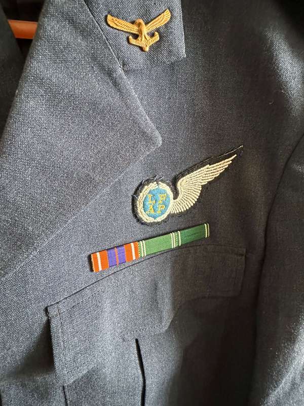 SAAF UNIFORM,TROUSERS (SIZE 32 ,PIPE LENGTH 72 CM) JACKET SIZE SMALL-MEASURES 50CM ARMPIT TO ARMPIT-