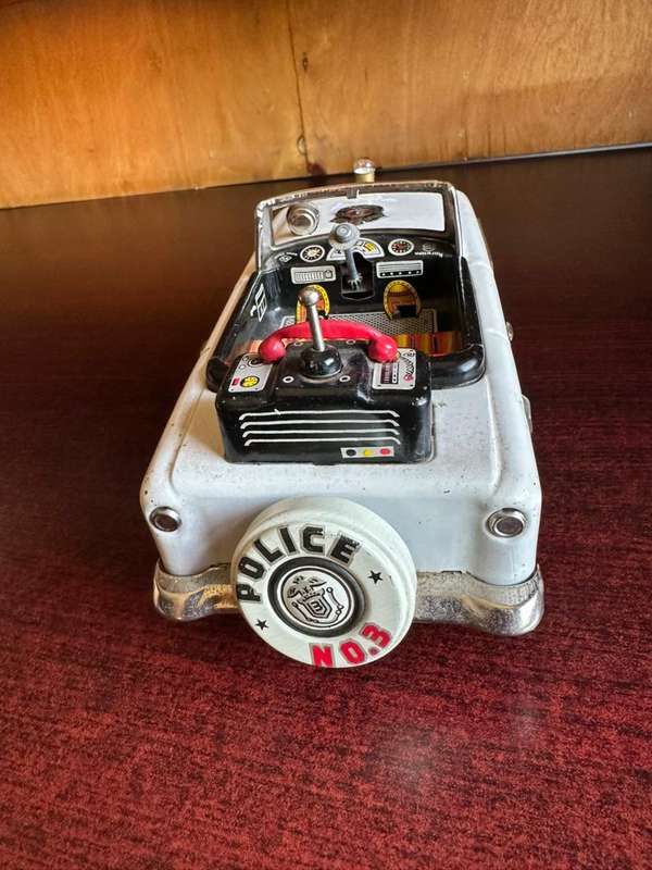 VINTAGE 1960'S JAPANESE TIN TOY OF A POLICE JEEP (NO 3)-PLEASE LOOK AT PICS FOR CONDITION-NOT TESTED