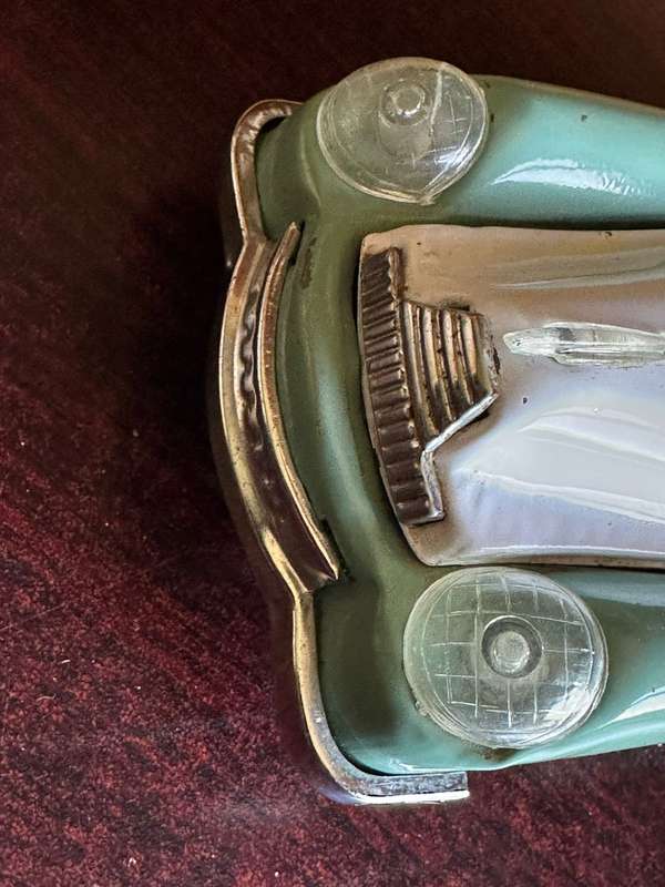VINTAGE 1960'S LUCKY TIN LITHO FRONT ENGINE FRICTION TOY CAR-MEASURES 22 CM