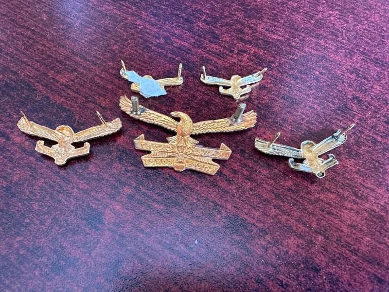 SAAF CADET CORPS CAP,COLLARS AND MESS DRESS COLLARS-LUGS + PINS INTACT-1960'S-70'S