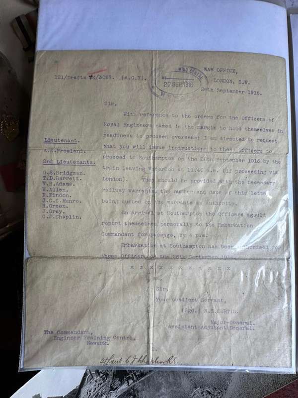 LARGE AND UNIQUE COLLECTION OF LT. COL. C.G. CHAPLIN M.C.-TOO MUCH TO DESCRIBE OR TOO PUT IN PICTURE