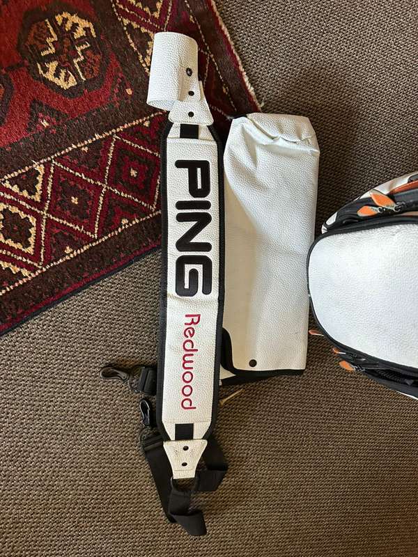 PING G10 DLX CART BAG-PRO CIRCUIT-THIS BAG IS IN VERY GOOD CONDITION,WITH ALL ZIPS WORKING-COMES WIT