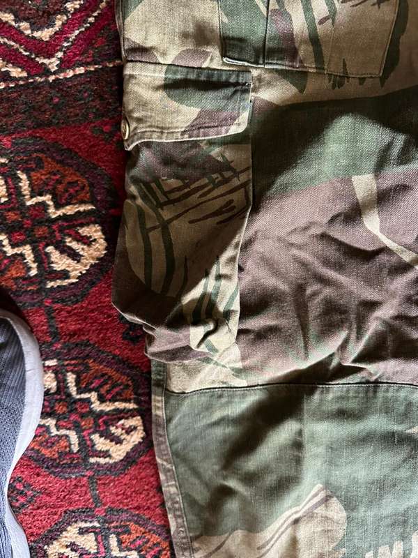 Rhodesian camo trousers, size 46, pipe length 75cm, reinforced back side.