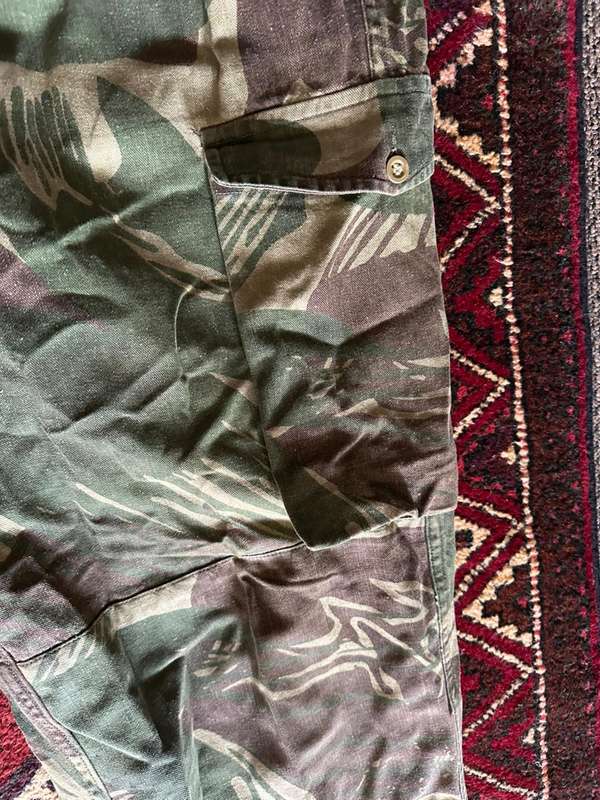 Rhodesian camo trousers, size 46, pipe length 75cm, reinforced back side.