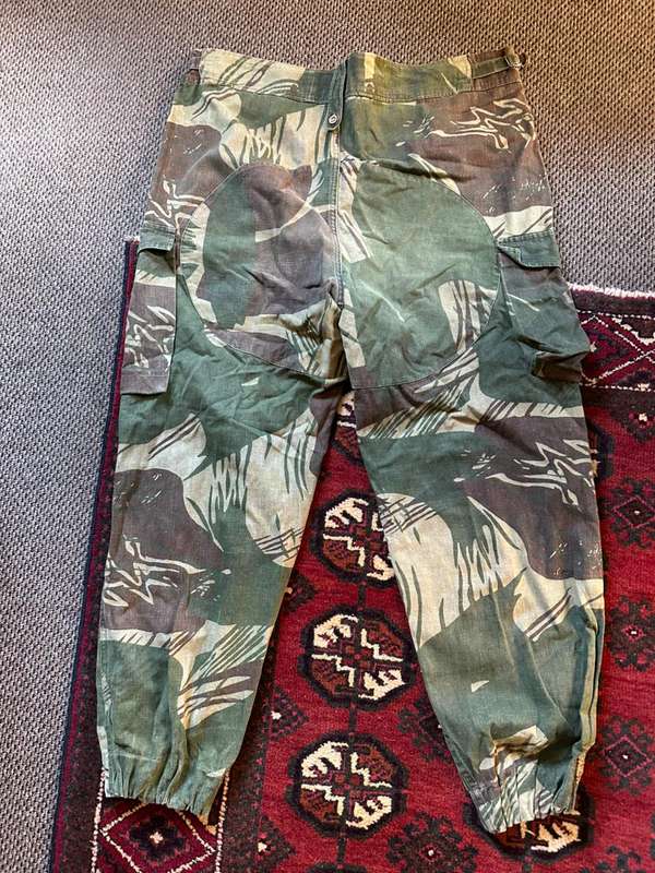 Rhodesian camo trousers, size 46, pipe length 75cm, reinforced back side.