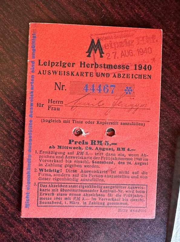 GERMAN DOCUMENTS FOR SALE-PLEASE NOTE THAT THE BOOK IN PICTURES IS NOT FOR SALE
