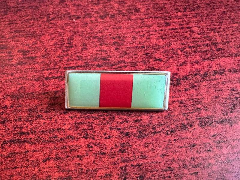 ANTI-AIRCRAFT CORPS BERET BAR-APPROVED 1977-LIGHT BLUE/RED/LIGHT BLUE- 2 PINS