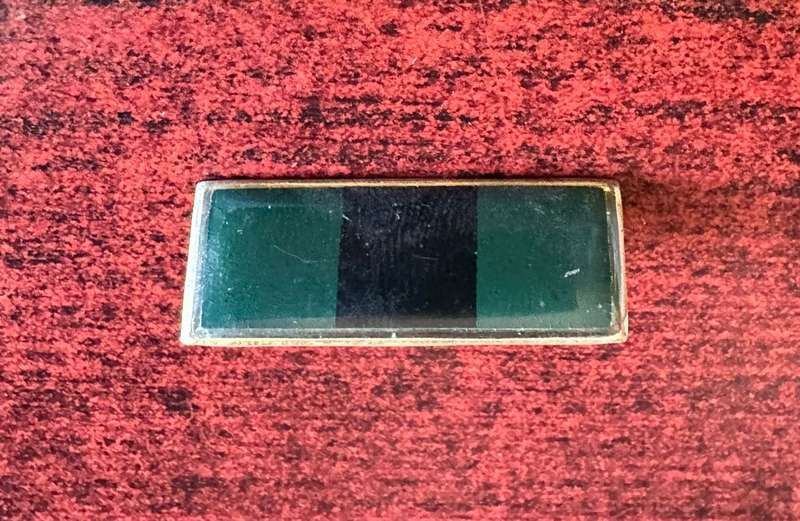 SA INF. CORPS BERET BAR,THIRD TYPE-GREEN/ BLACK/ GREEN- 2 PINS