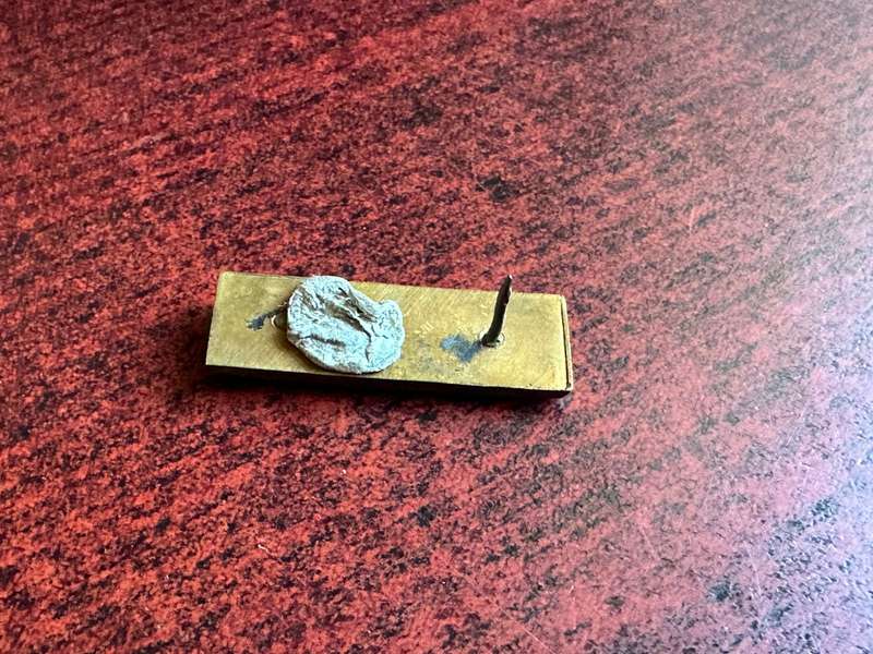 SA INFANTRY CORPS BERET BAR- 2ND TYPE BLACK/ YELLOW/ GREEN- ONE PIN