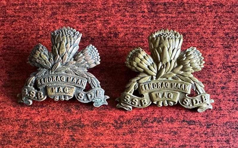 SPECIAL SERVICE BATTALION CAP BADGES- 2 SOLD TOGETHER-LUGS COMPLETE