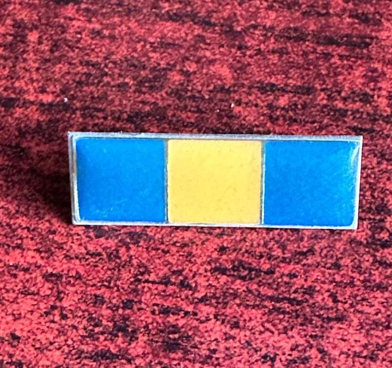 SA CATERING CORPS BERET BAR- ROYAL BLUE/ SAFFRON/ ROYAL BLUE- 2 PINS