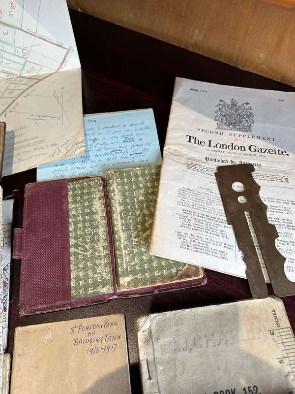 LARGE AND UNIQUE COLLECTION OF WW1 DOCUMENTS AND PERSONNEL MANUSCRIPT, WAR DIARY 1914-18 OF LT. COL