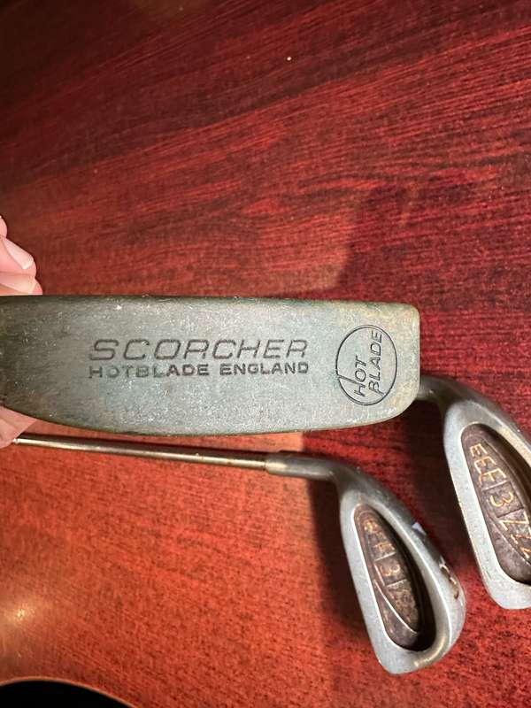 3 AND 4 IRONS-SOLD WITH SCORCHER PUTTER