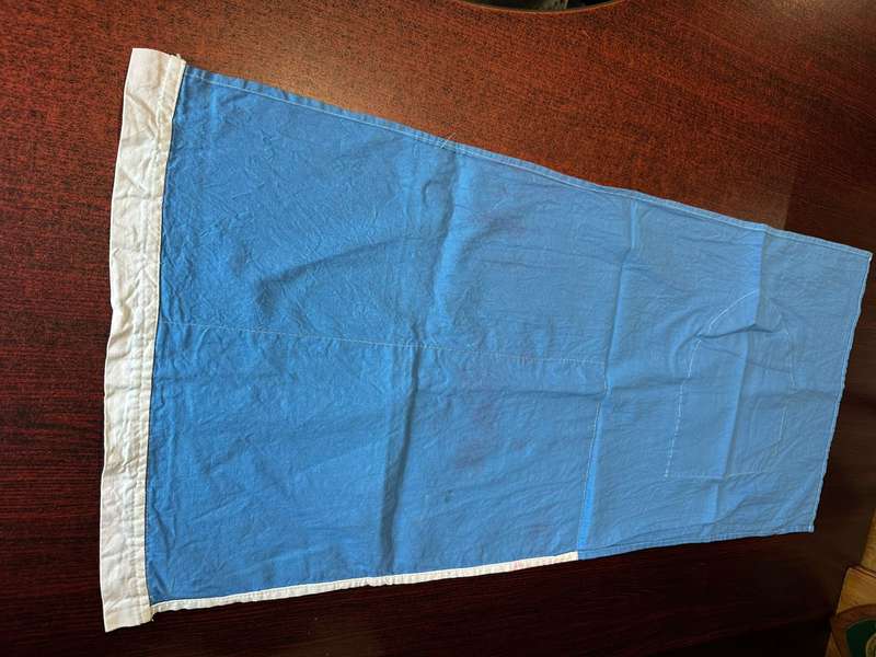 Small Rhodesian Flag circa 1964-1968 - Stitched Silk - One Sided - Measures 88x38 cm