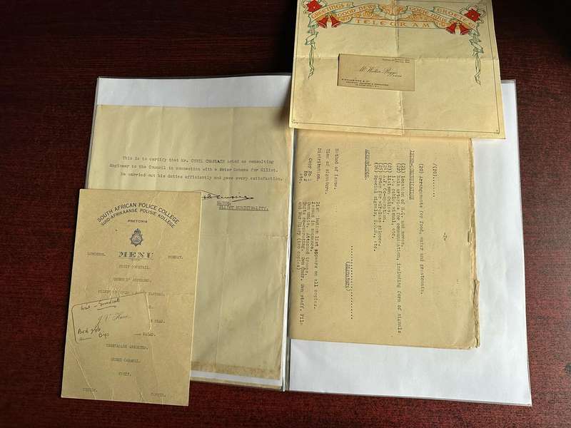 ORIGINAL WW2 FORMS AND PHOTOS BELONGED TO LT. COL. C.J. CHAPLIN M.C. ROYAL ENGINEERS-BORN IN MATATIE