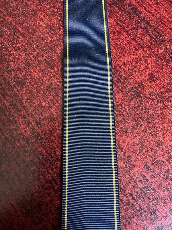 ZIM POLICE EFFICIENCY MEDAL- 10 YEAR- FULL SIZE MEDAL RIBBON-SOLD IN LENGTHS OF 15 CM