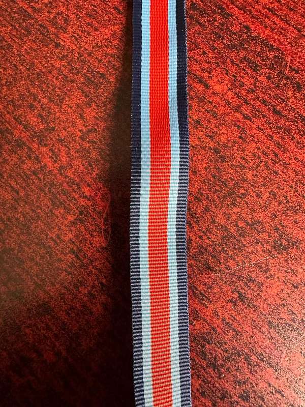 SADF MILITARY MERRIT MEDAL-MINIATURE RIBBON-SOLD IN LENGTHS OF 15 CM