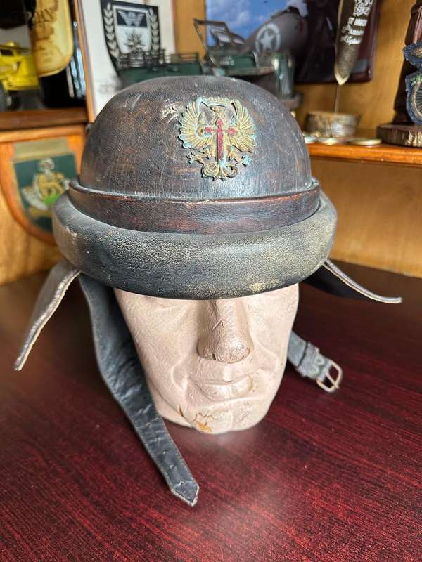 Italian WW2 leather helmet