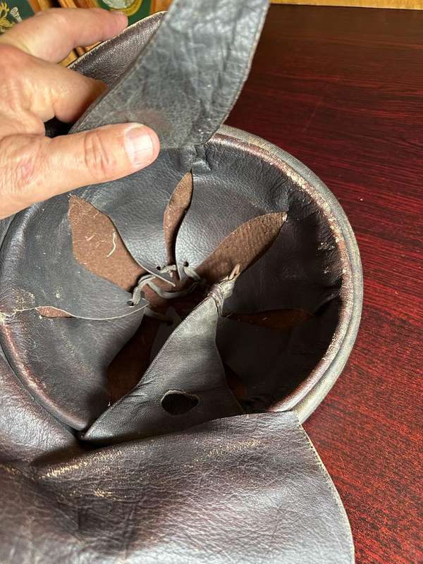 Italian WW2 leather helmet