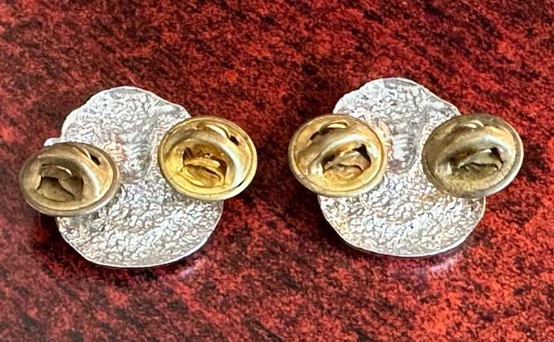 REGIMENT GROOT KAROO CHROMED COLLAR BADGE PAIR-WORN POST 1974-PINS INTACT