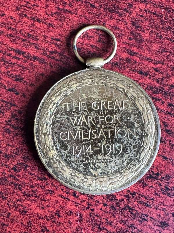 WW1 VICTORY MEDAL AWARDED TO T-259947 PTE. W. DUNKERLEY A.S.C.