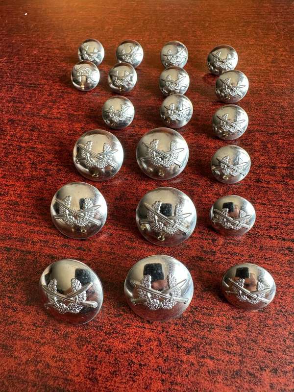 NAMIBIA ARMY TUNIC BUTTONS-CHROME