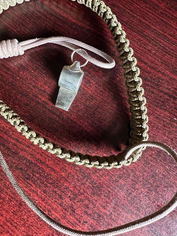 SADF PERIOD LANYARD WITH WHISTLE