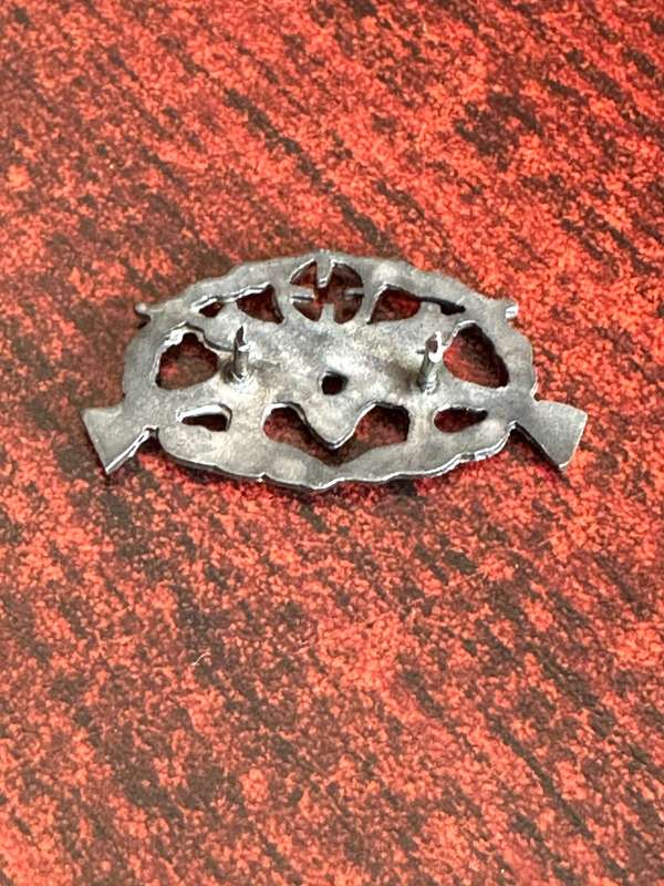 S.W.A.T.F. SNIPER,OXIDISED SILVER PROFICIENCY BREAST BADGE-APPROVED 1986- 2 PINS- ORIGINAL