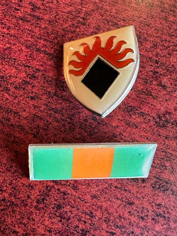 SECUNDA CAP BADGE AND BERET BAR-PINS INTACT