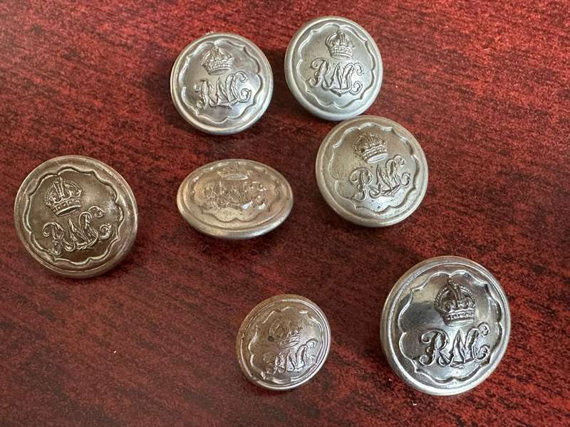ROYAL NATAL CARBINEERS WHITE METAL TUNIC BUTTONS