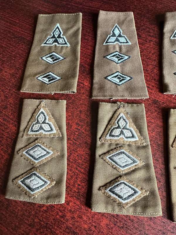 SWA RANK SLIP ONS- DIFFERENT VARIATIONS USED