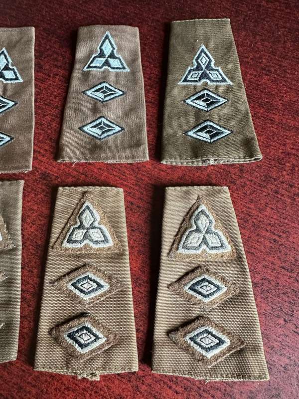 SWA RANK SLIP ONS- DIFFERENT VARIATIONS USED