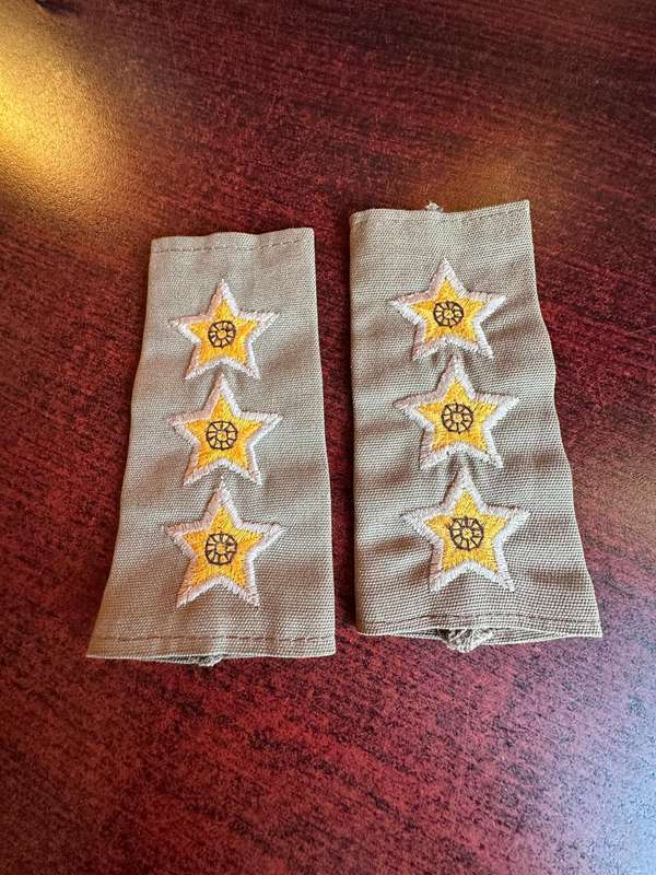 SADF RANK SLIP ONS FOR CAPTAIN-WORN 1980'S-2002