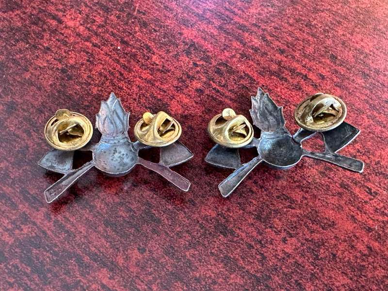 S.W.A.T.F. ENGINEERS CORPS COLLAR BADGE PAIR-PINS COMPLETE