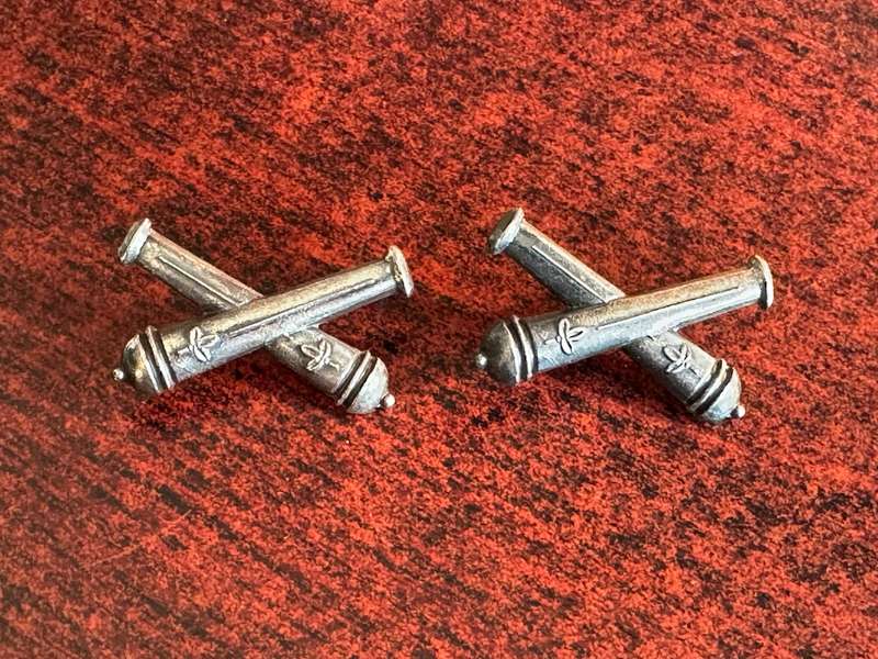S.W.A.T.F ARTILLERY COLLAR BADGE PAIR-PINS COMPLETE