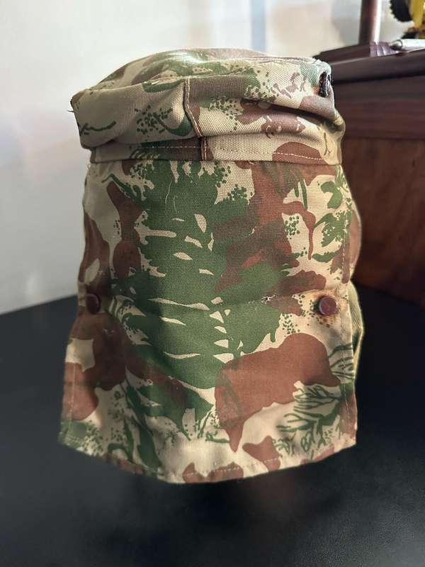 POLICE SPECIAL TASK FORCE FLAP CAP-2ND PATTERN CAMO-SIZE 52-GOOD CONDITION-PRESS STUDS NEEDS TO BE R