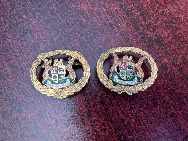 WO1 ARM RANK BADGES PAIR-PINS INTACT