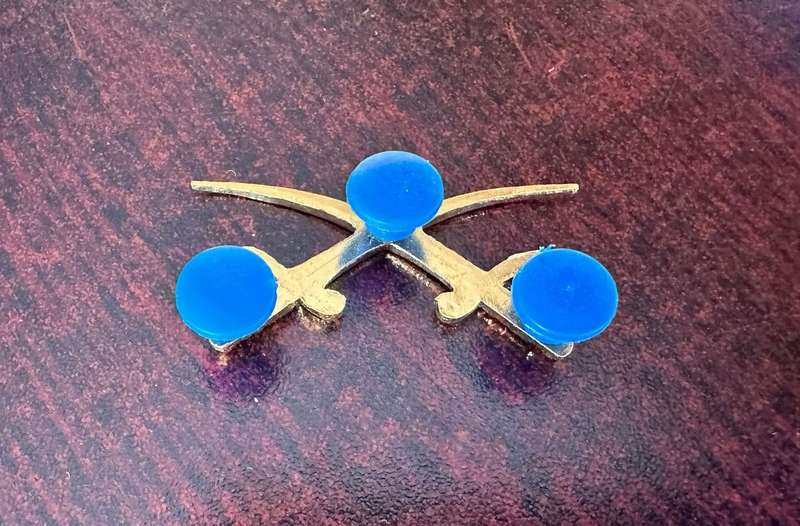 ASSISTANT PT INSTRUCTOR GILT METAL PROFICIENCY BADGE-3RD PATTERN- 3 PINS