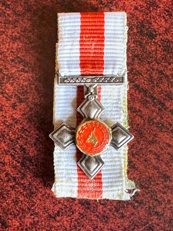 MINIATURE SADF ARMY CROSS,SILVER MARKED