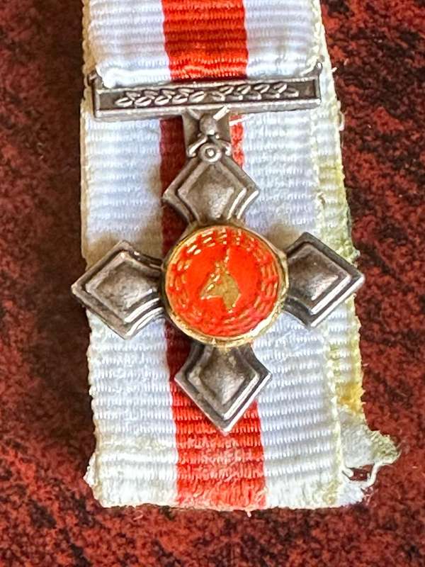 MINIATURE SADF ARMY CROSS,SILVER MARKED