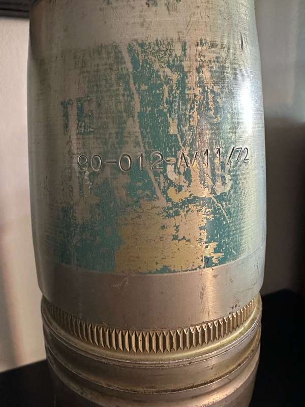 90 MM PRACTICE PROJECTILE-HEIGHT 50,5CM-DIAMETER AT THE BOTTOM 90 MM-SAVE TO HANDLE FFE