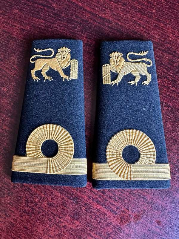 SA NAVY SUB LIEUTENANT RANK PAIR -EMBOSSED