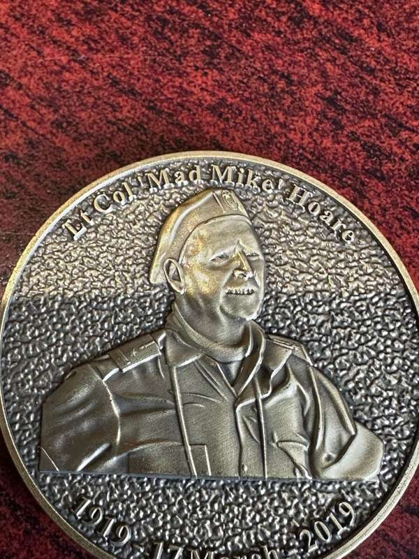 LT. COL. HOARE CHALLENGE COIN NO 18 OF ONLY 100 MADE WITH CERTIFICATE OF AUTHENTICITY (ORIGINAL SIGN