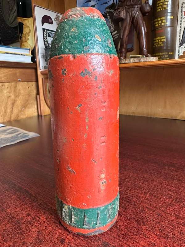 BOER WAR 15 POUND FIELD GUN PROJECTILE- HEIGHT 23 CM