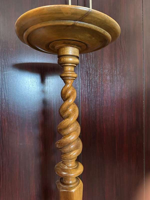 STINKWOOD BARLEY TWIST GUERIDON-EARLY 1900'S- HEIGHT 910 MM