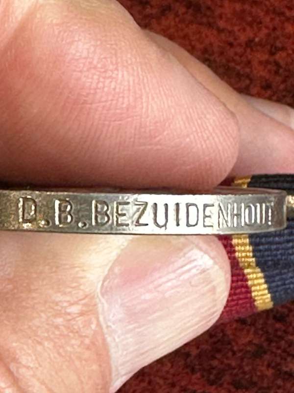 BSAP MEDAL TO 27770 J. STICK LEADER D.B. BEZUIDENHOUT- THE MEDAL IS UNRESEARCHED-RIBBON NOT CORRECT
