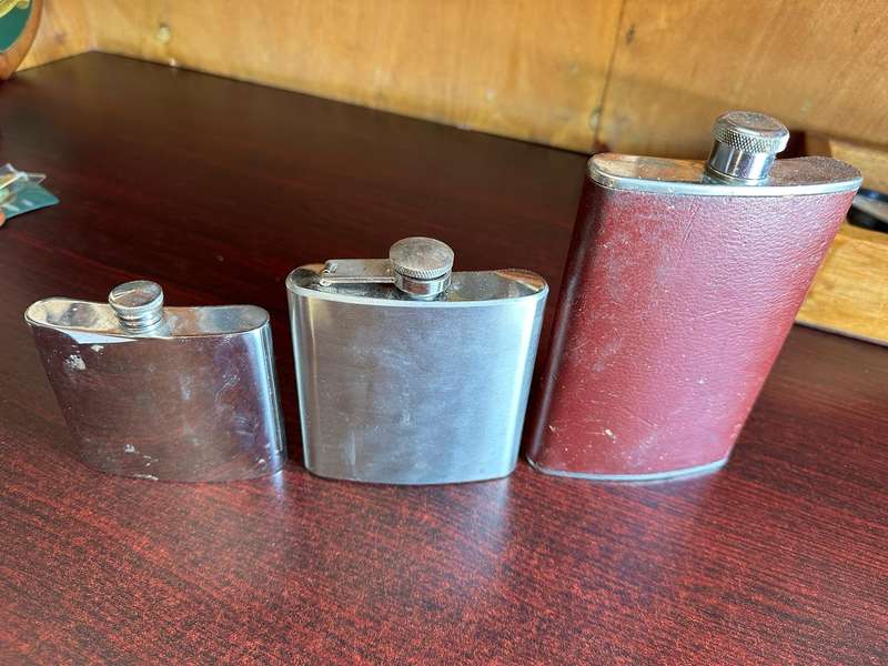 3X HIP FLASKS-SOLD TOGETHER