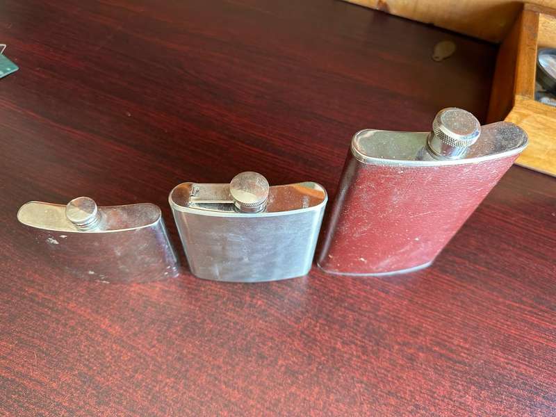 3X HIP FLASKS-SOLD TOGETHER